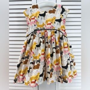 Pink Chicken size 2Y Multicolor dog Print Dress